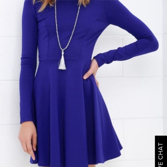 Lulus Dresses & Skirts - Lulu’s long sleeve royal blue dress